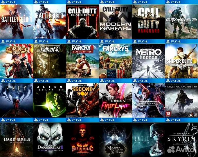Игры PS4 с установкой на PlayStation 4 с по 9.00