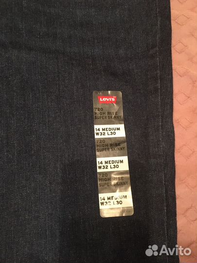 Джинсы Levis 721 w32 l30 super skinny