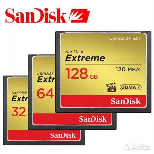 Карта памяти Sandisk CF 32Gb extreme 800x 120 mb/s