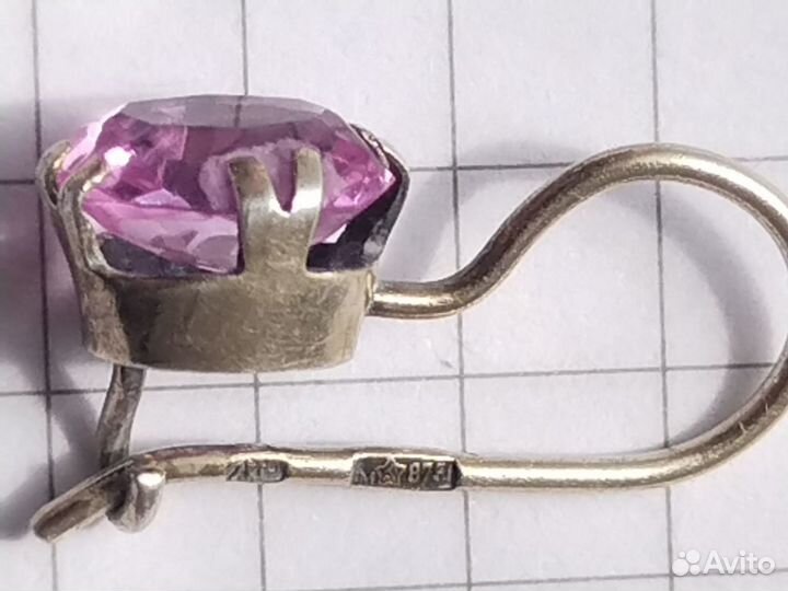 Серьги СССР 875 проба