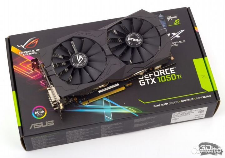 Видеокарта asus GeForce GTX 1050 Ti strix