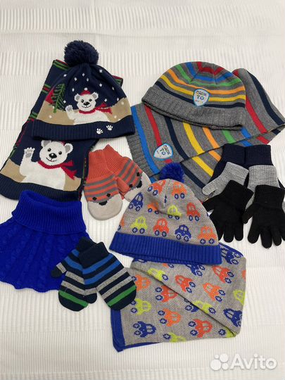 Шапки, шарфы, перчатки доя мальчика