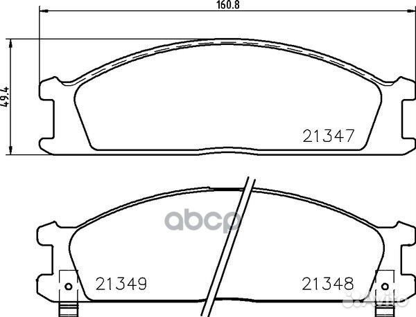 Колодки тормозные перед nissan navara, NP300, P