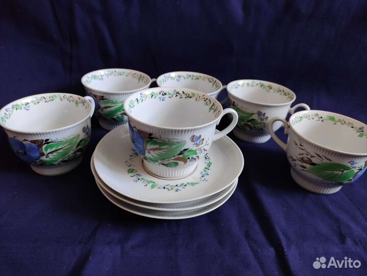 Фарфоровые чашки блюдце лфз