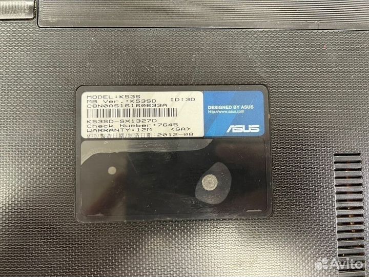 Ноутбук asus Core i7-2670QM (центр)