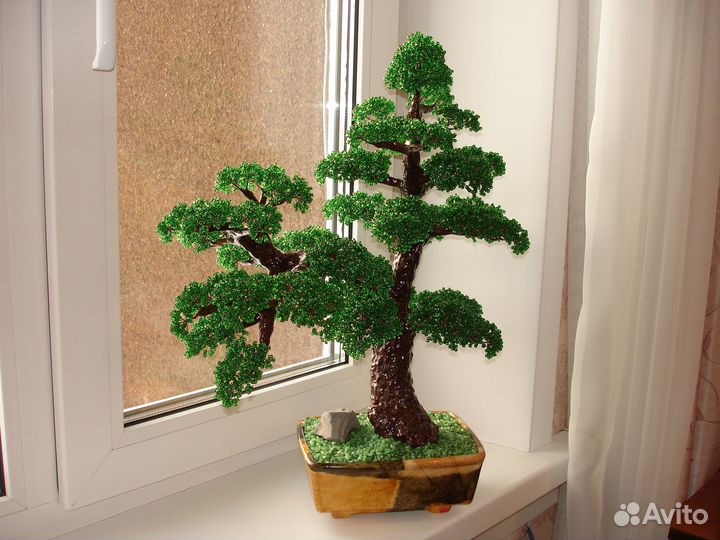 Деревья из бисера