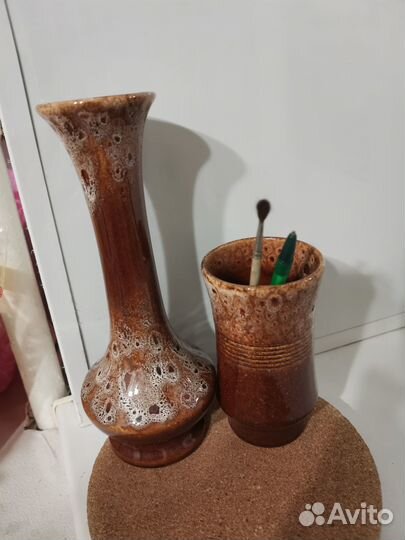 Вазочка,бокал и соусник керамика