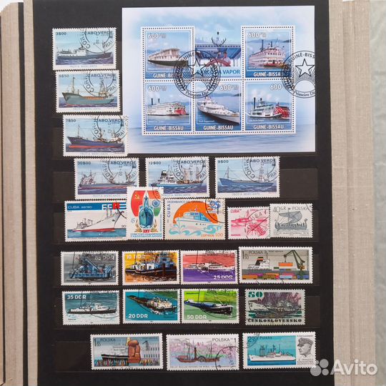 Почтовые марки водный транспорт, корабли