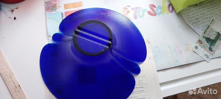 Ваза для фруктов цветное стекло