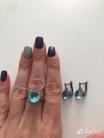 Комплект украшений из серебра