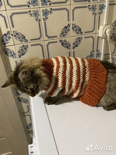 Вязанный свитер/платье для кошек и собак