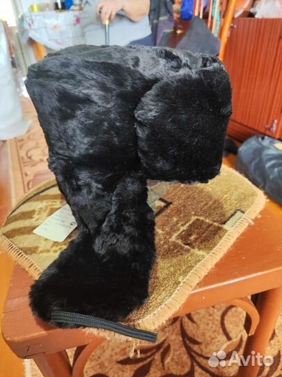 Шапка ушанка мужская кролик