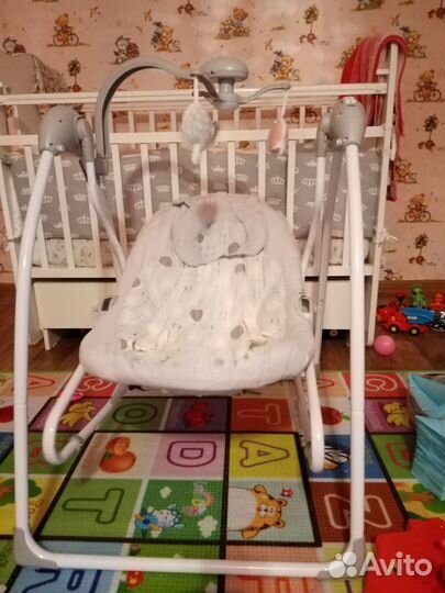 Каляска3-в1, авто кресло, электронные качели