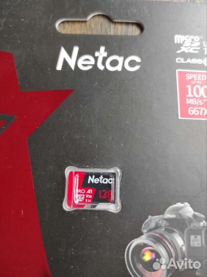 Карта памяти micro SD Netac P500 Extrime Pro 128Gb