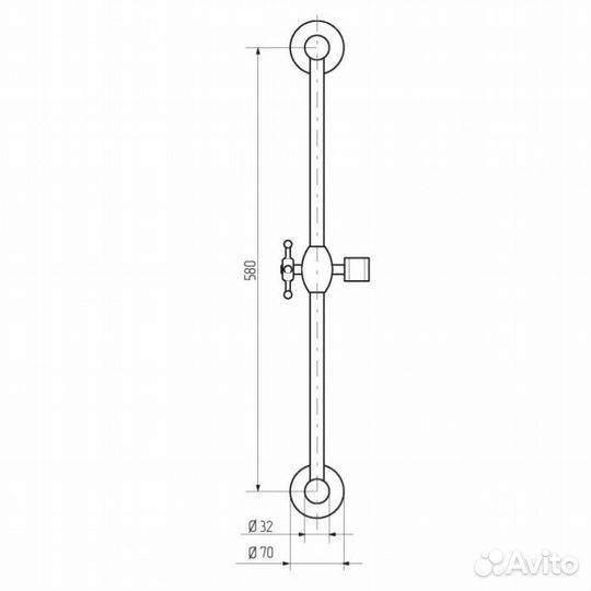 Штанга для душа Migliore Retro 20192 золото