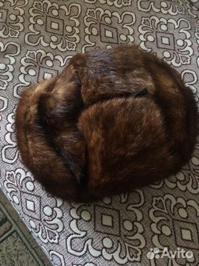 Норковая мужская шапка