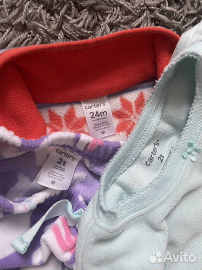 Флисовая одежда Carters для девочки 86 92