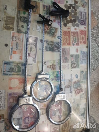 Лупа настольная на прищепке и струбцине