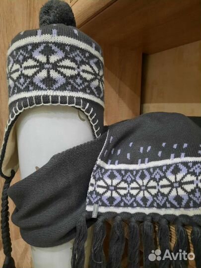 Шапка ушанка и шарф