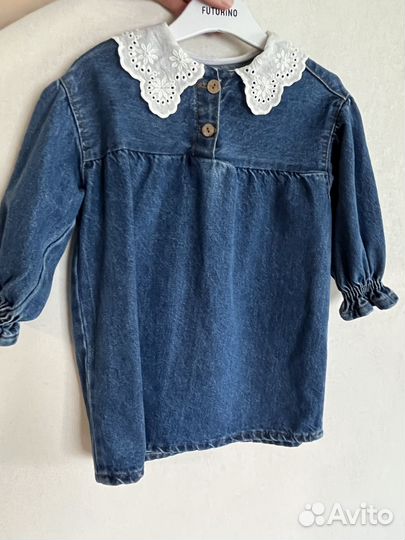 Джинсовое платье детское zara