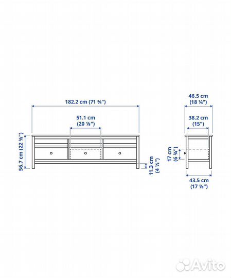IKEA Hemnes тумба под тв