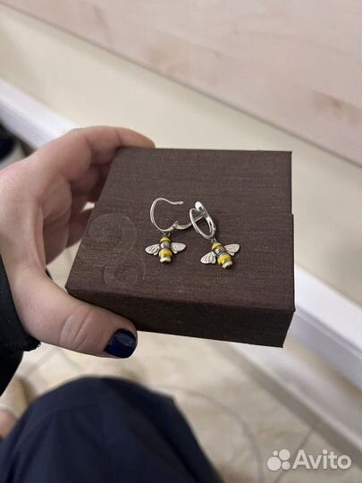 Серьги Соколов серебро