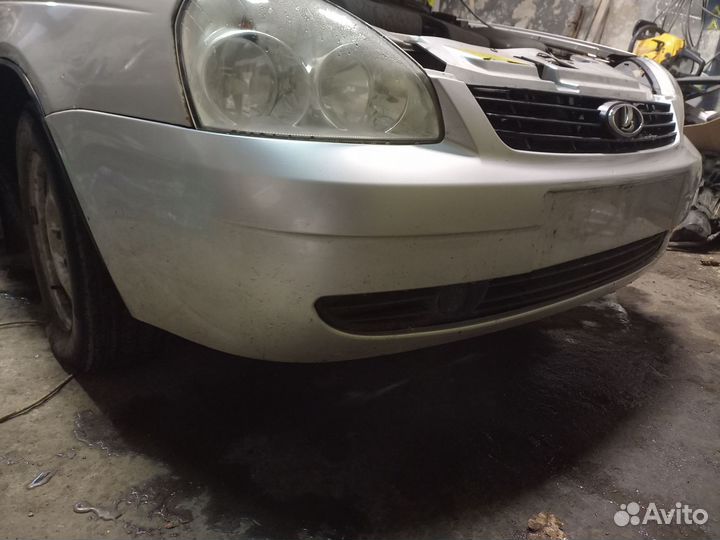 Передний бампер Лада Приора 1 снежная королева