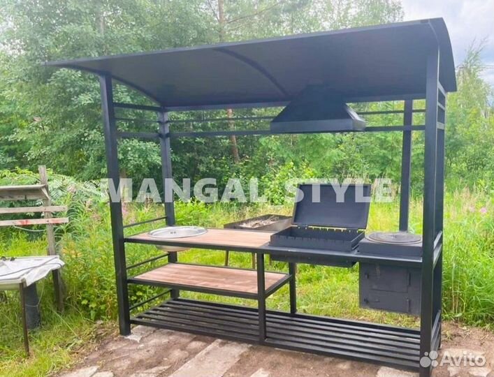 Мангал с крышей