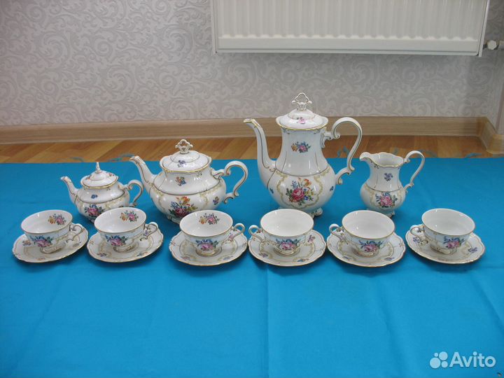 Антикварный чайный сервиз 6 персон Германия