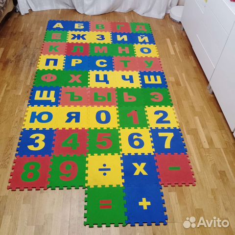 Складной развивающий детский коврик пазл