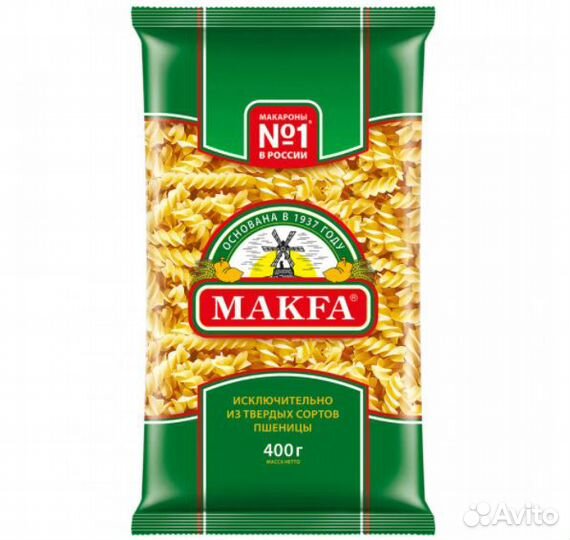 Макароны makfa спирали 400г