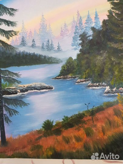 Картина маслом на холсте пейзаж
