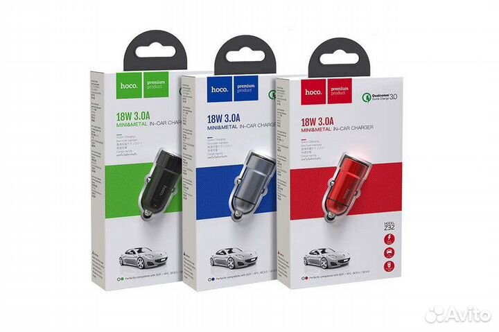 Авто зарядное устройство Hoco Z32. 18W, QC3.0