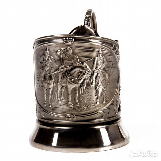 Подстаканник с чернью. Охотники. Штурвал