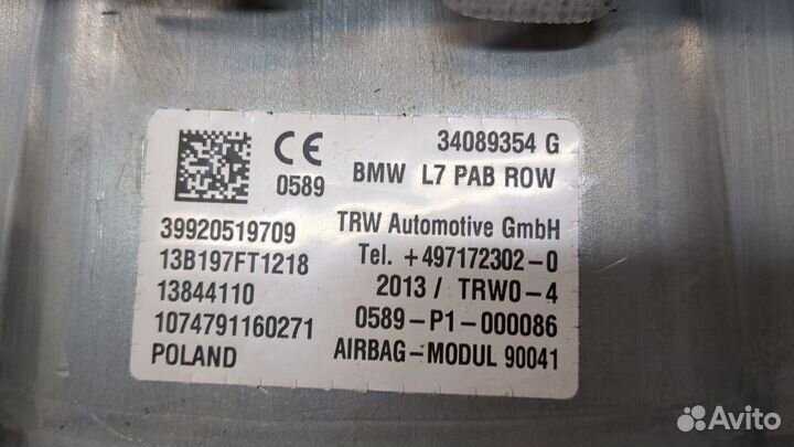 Airbag пассажира BMW 1 F20, F21, 2013