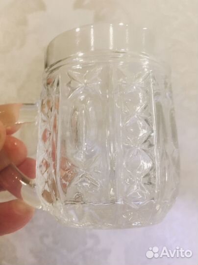 Кружки стеклянные под хрусталь