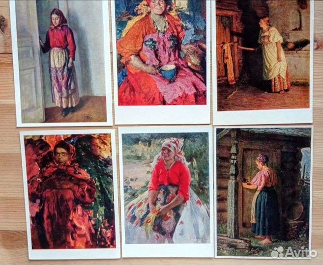 Женские портреты, 22 открытки, 50-70е годы