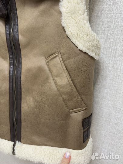 Жилетка дубленка женская 44