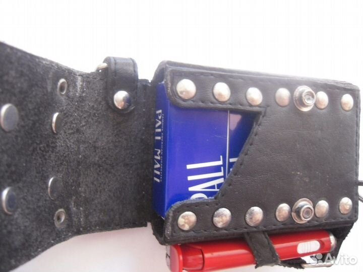 Сумка под сигаретную пачку и зажигалку кожа