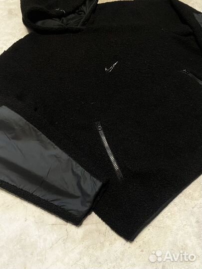 Nike fleece sherpa nylon hoodie