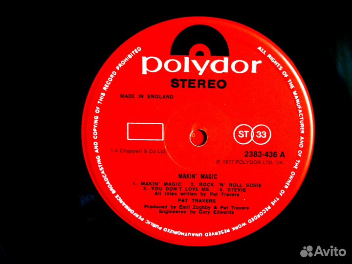 Pat Travers / Making magic / 1977 LP