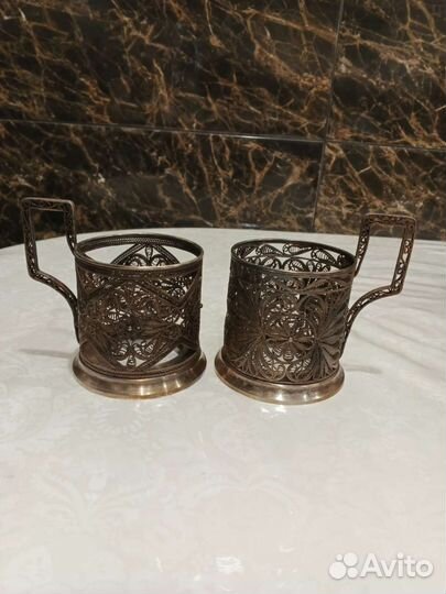 Подстаканники СССР мельхиор