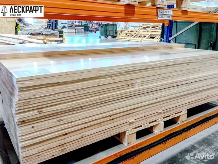 Мебельный щит 18*600*4000 мм сорт A, сращенный