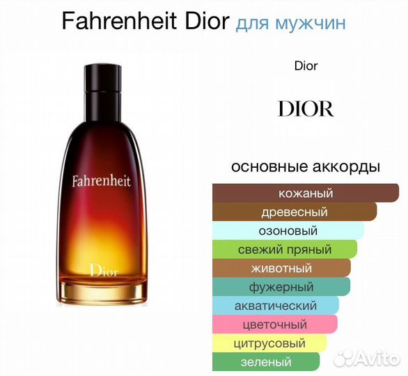 Диор Фаренгейт 100 мл Dior Fahrenheit парфюм духи