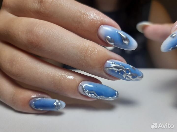 Маникюр наращивание коррекция