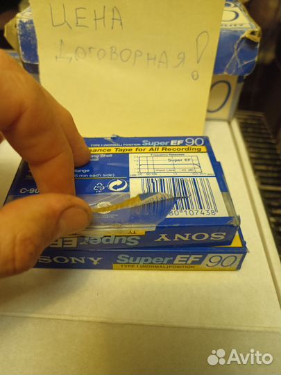 Аудиокассеты sony Super EF 90 новые.япония