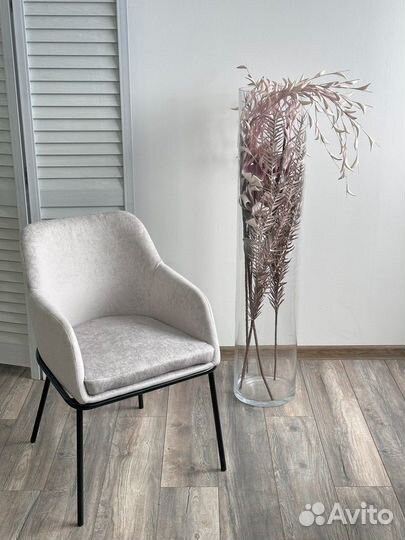 Стул Lancaster, велюр светло-серый