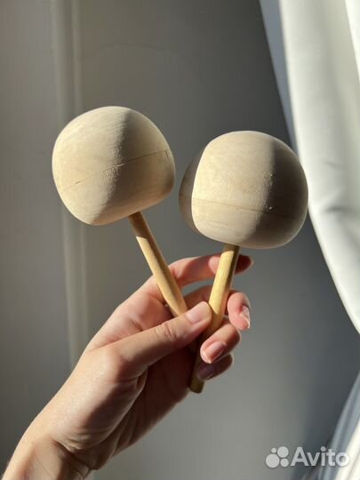 Деревянная погремушка, заготовка для росписи