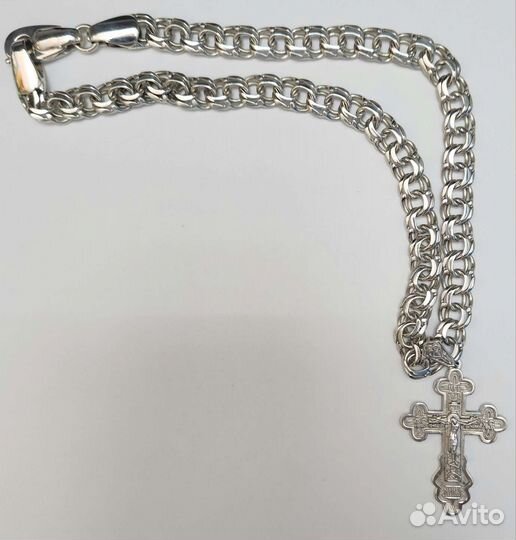 Мужская серебряная цепь 110 гр