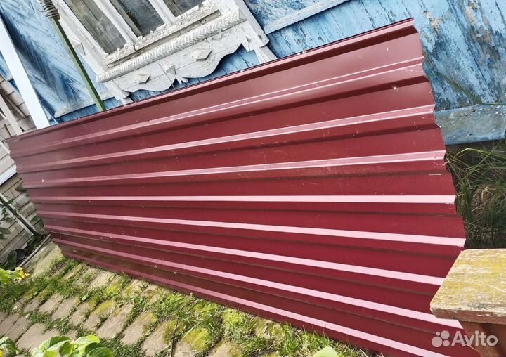 Профнастил новый 435х115 вишня
